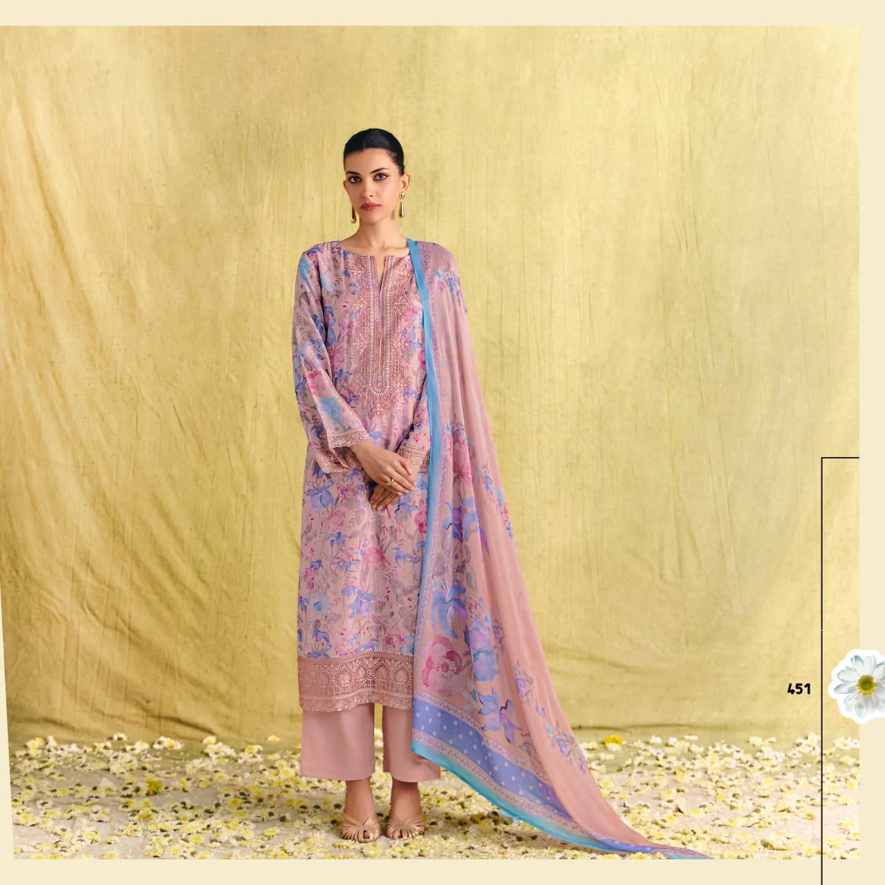 NAGMA By KIMORA SUIT 451 To 454 Series Indian Traditional Wear Pure Muslin dresses At Wholesale Price